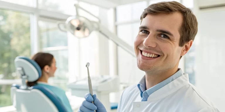 Dentist and patient discussing if same day dental implants are a good option.