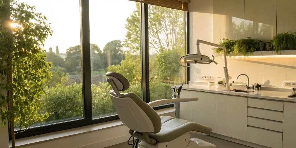 Modern dental office for a zirconia all-on-4 cost consultation.