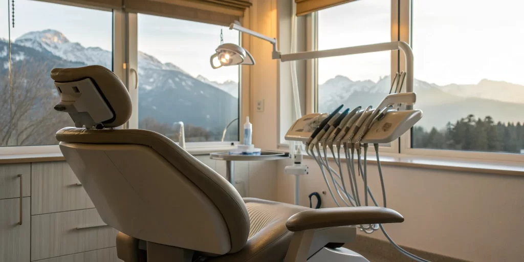 A dental clinic setting for a bone graft and implant, considering the maximum time between procedures.